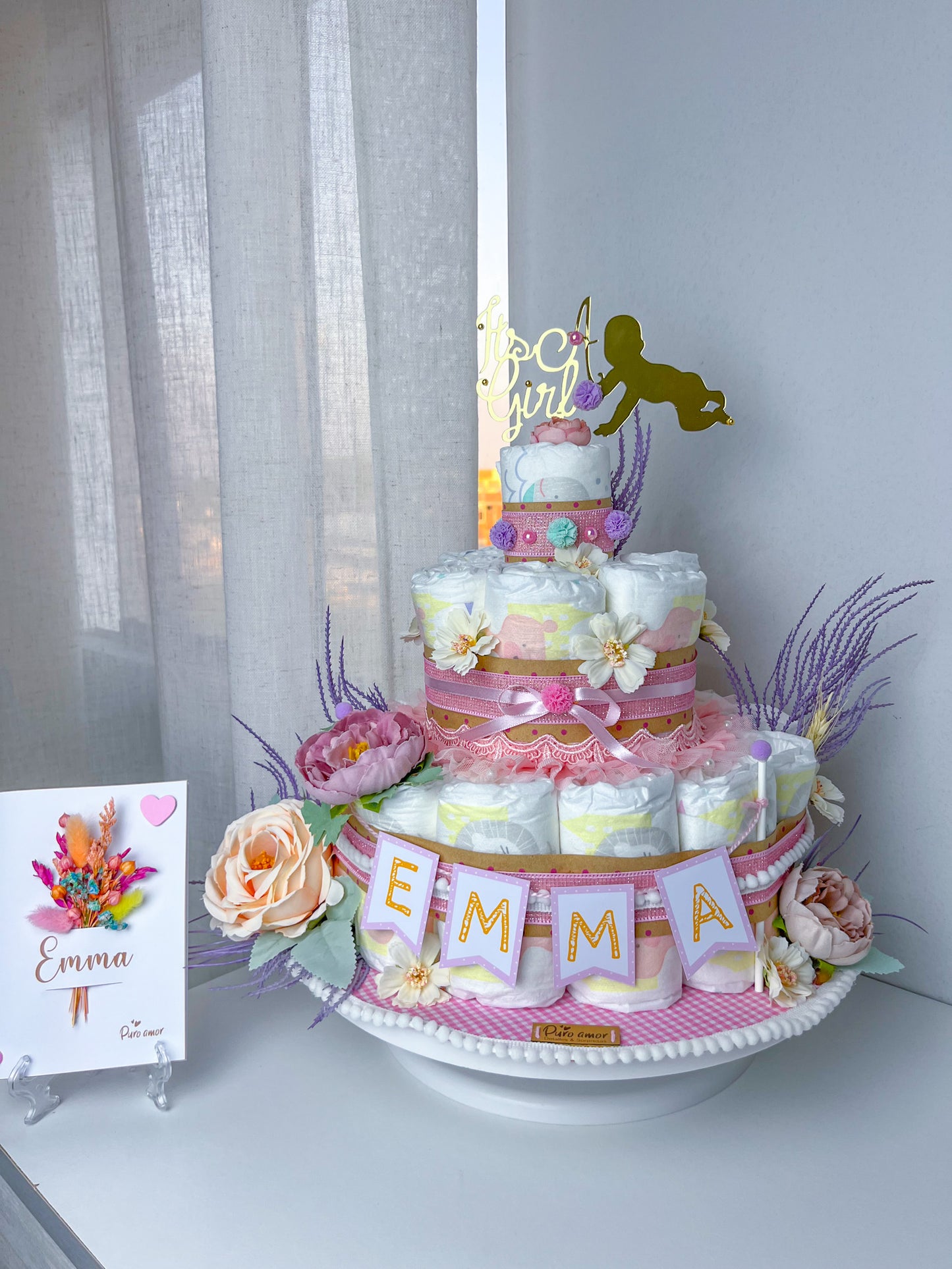 đ€ Tarta de pañales decorado y personalizado