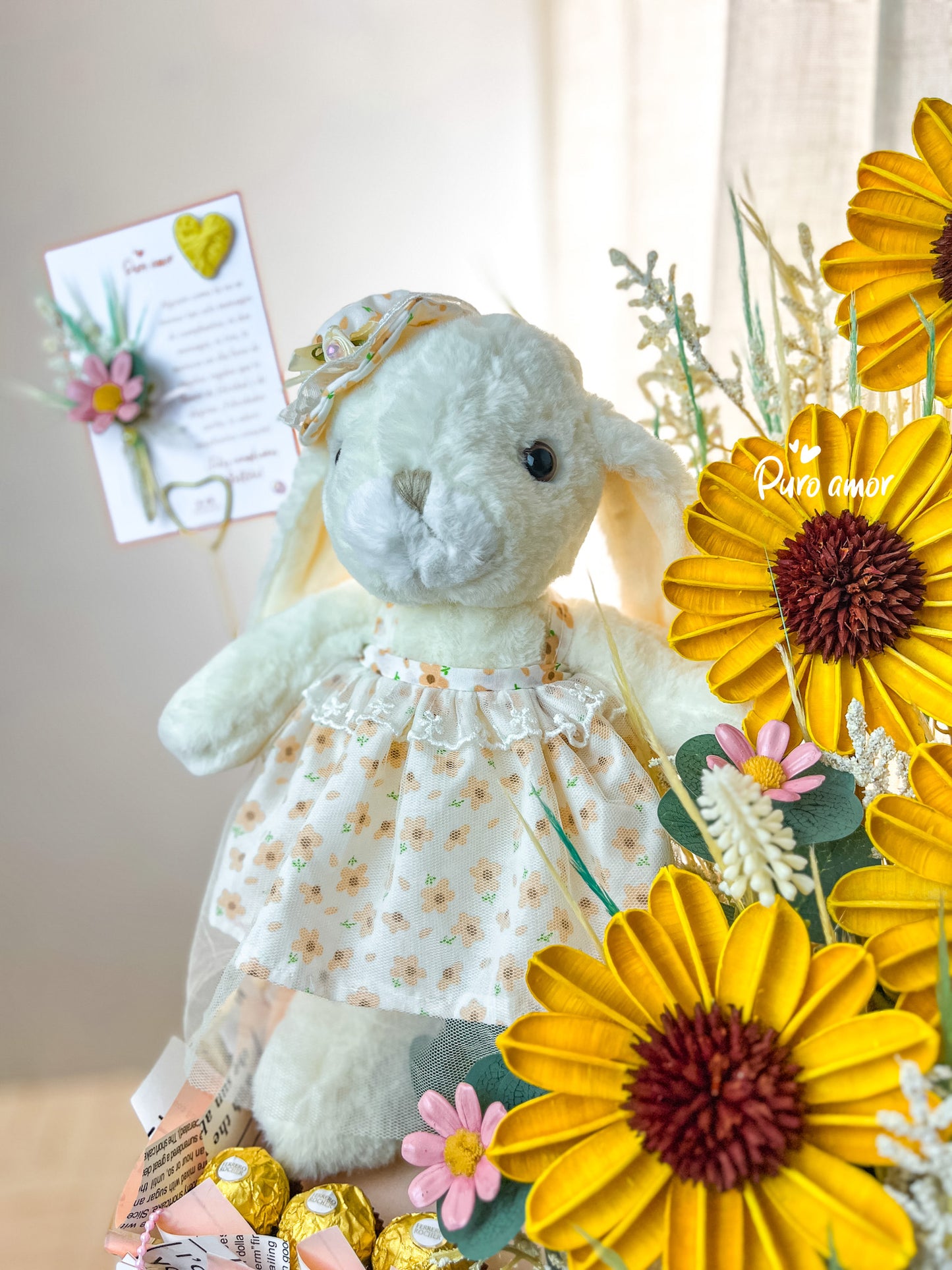 Canasta girasoles premium