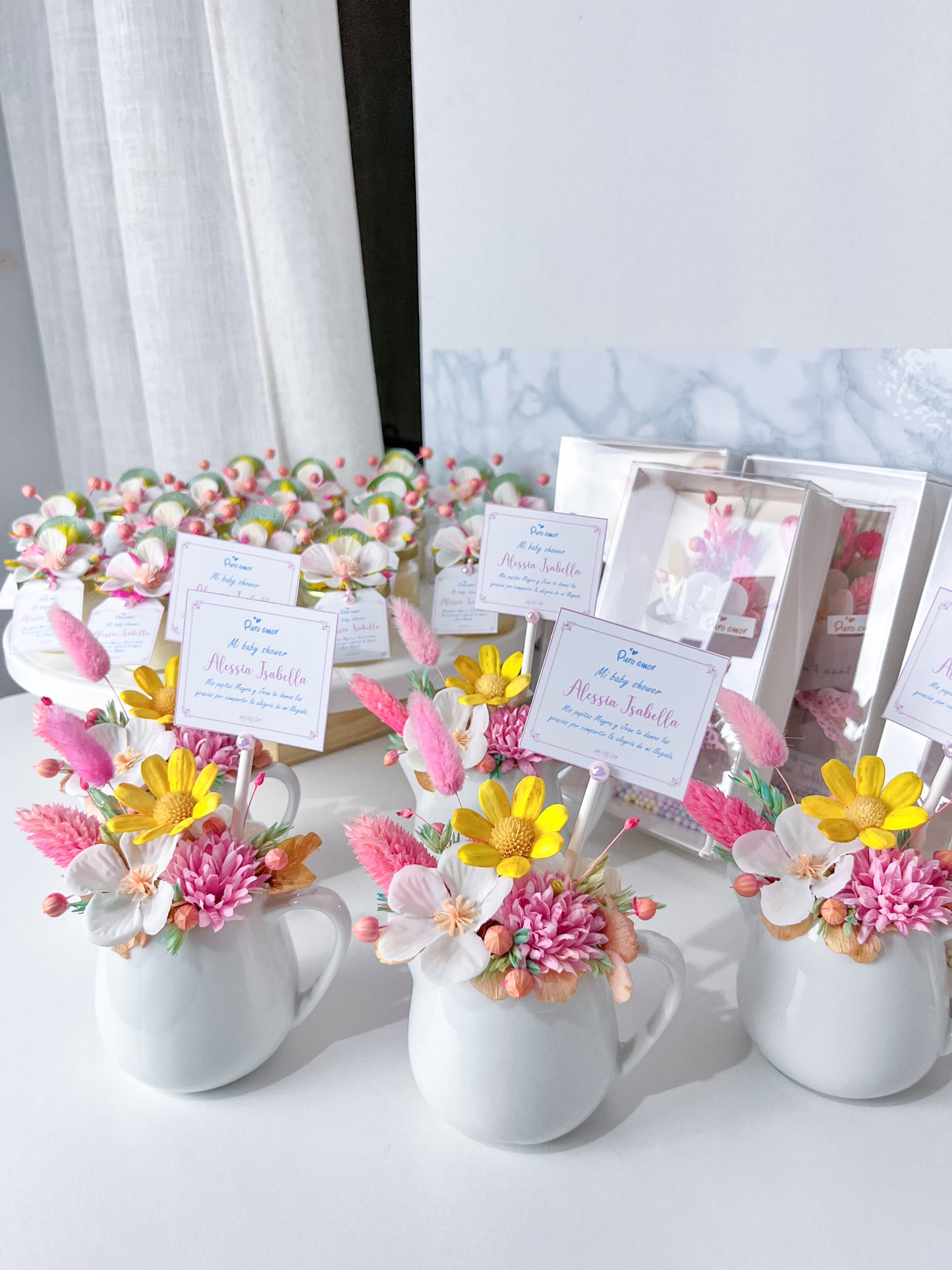 Recuerdito chic con flores eternas