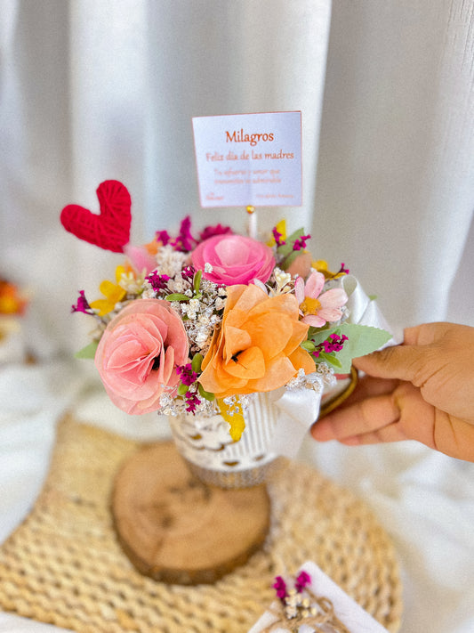 Mug con flores eternas