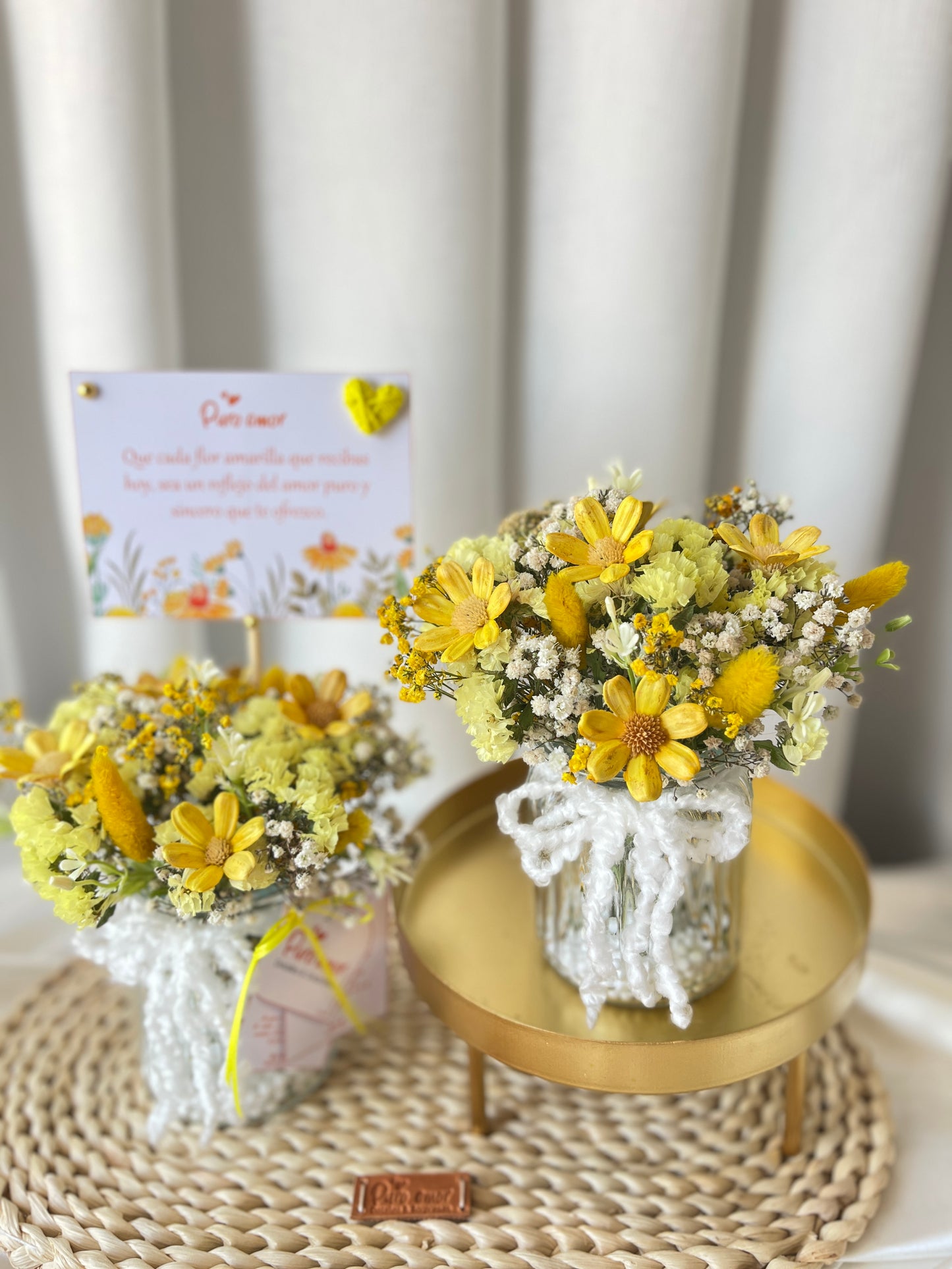 Centro de mesa primavera con margaritas