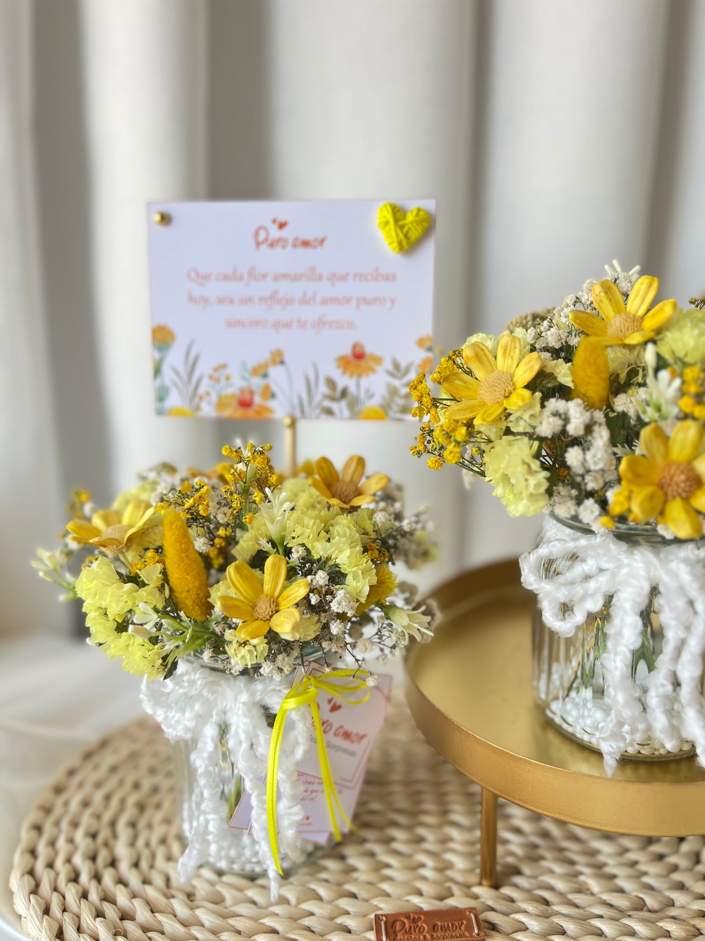 Centro de mesa primavera con margaritas